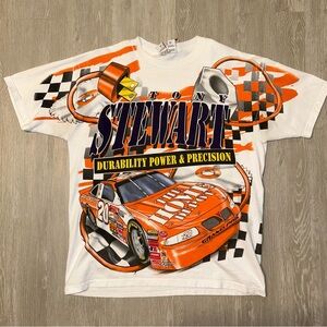 Vintage 1999 Tony Stewart Home Depot All Over Print T-Shirt